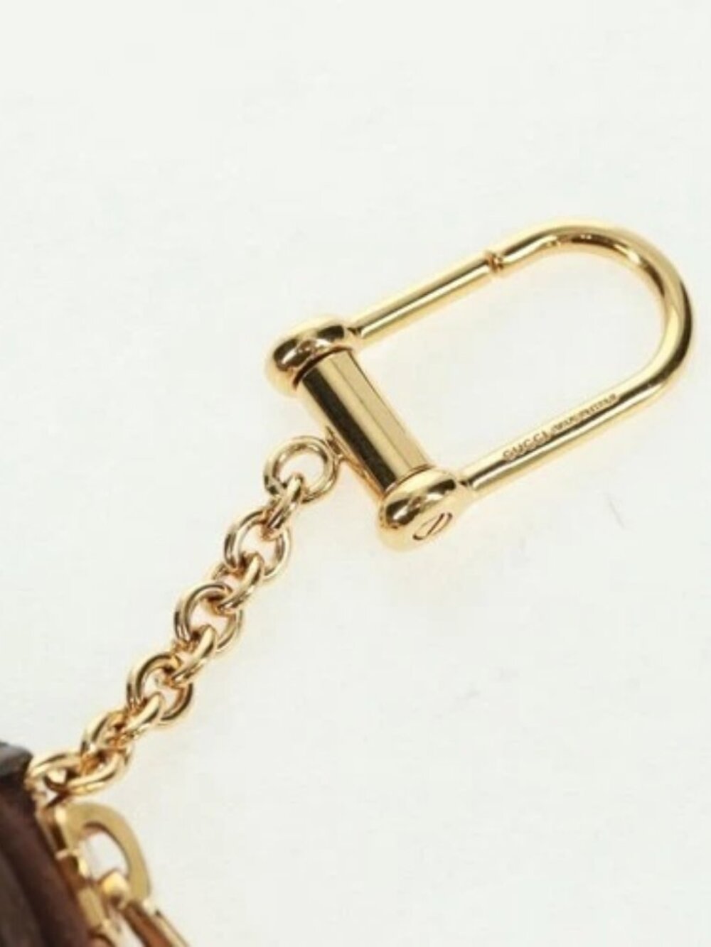 GUCCI GG Supreme Bananya Coin Purse PVC Beige Gold 701062 Auth 168024M - Picture 7 of 15